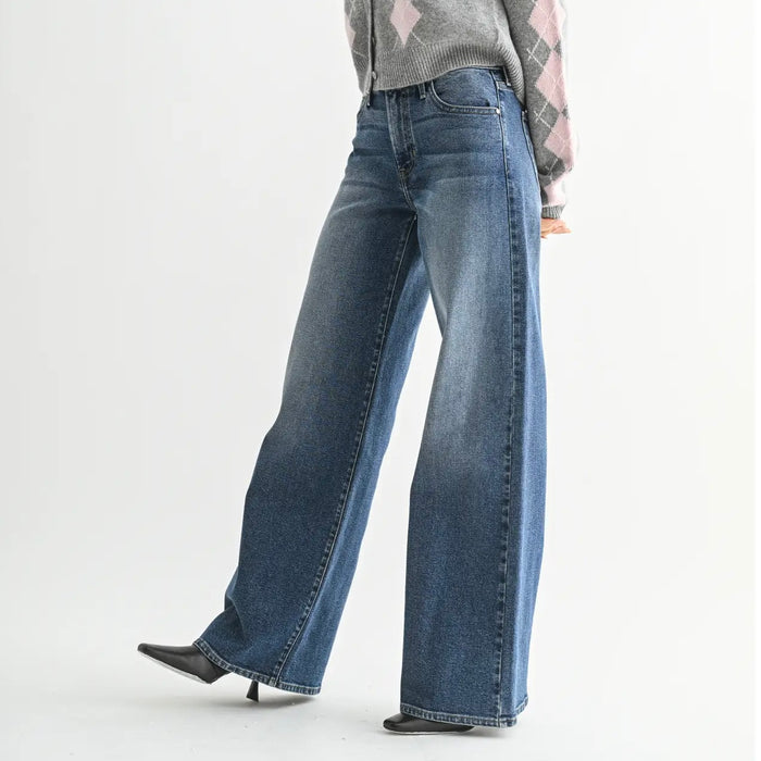 Just Black Denim- Ultra Wide Leg Dark Wash