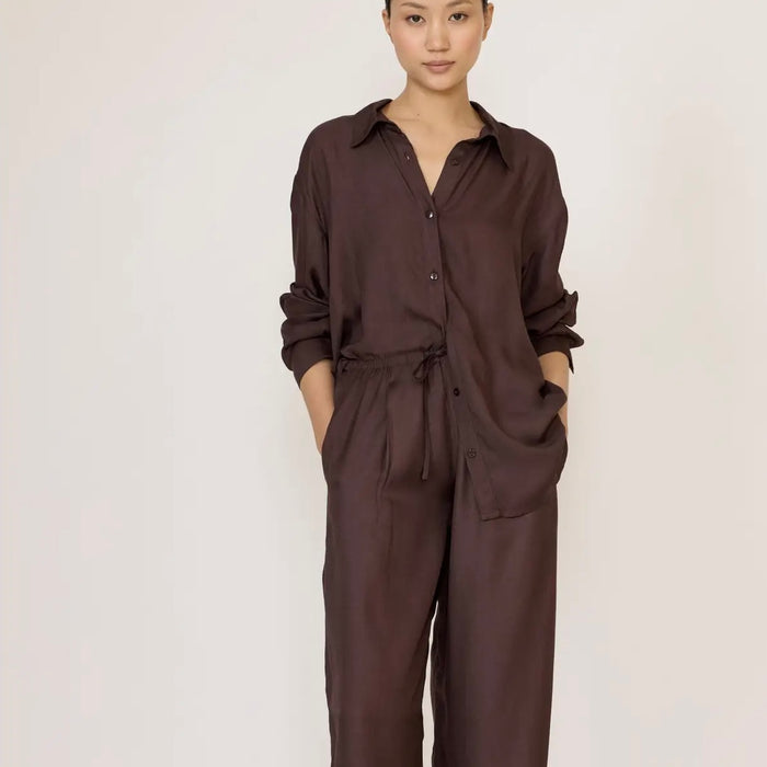 Laude The Label- Everything Shirt - Chocolate Brown