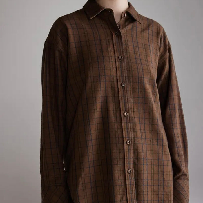 Amente- Brushed Plaid Shirt