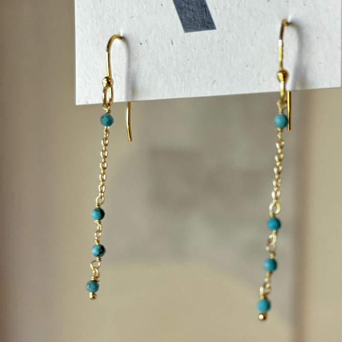 Semi-Precious Stone Beaded Earrings