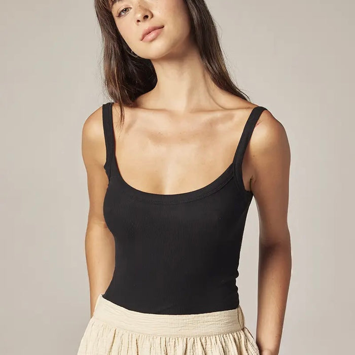 Amente- Low Back Cami Black