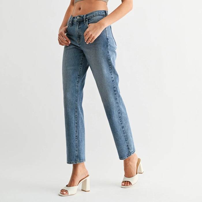 Just Black Denim- Easy Straight with Slight Taper - Medium Wash