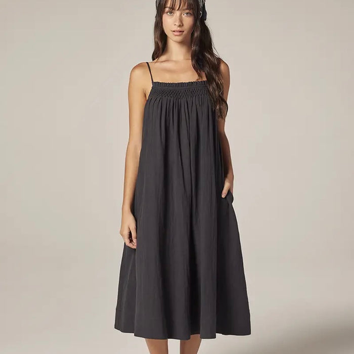 Amente- Smocked Tie Dress