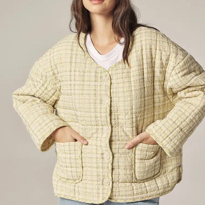 Amente- Eyelet Reversible Quilted Jacket
