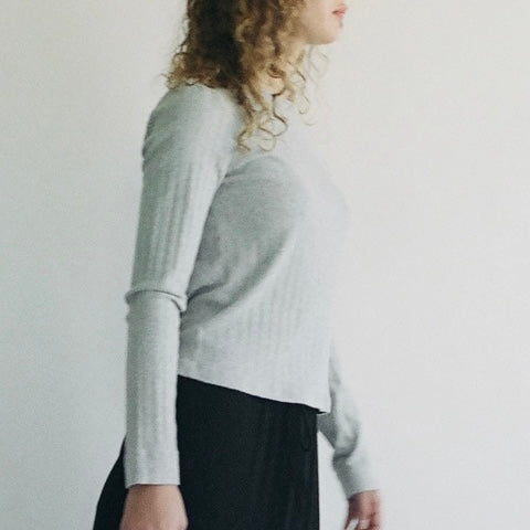 LA Relaxed-Jacquard Long Sleeve