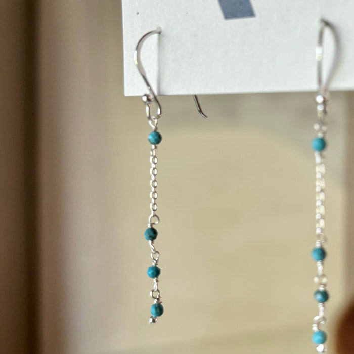 Semi-Precious Stone Beaded Earrings