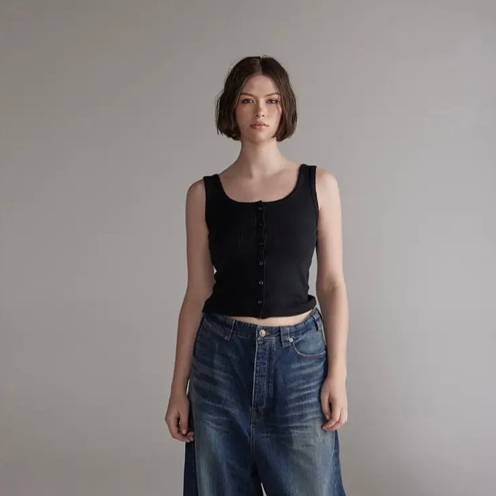 Amente- Button Knit Tank