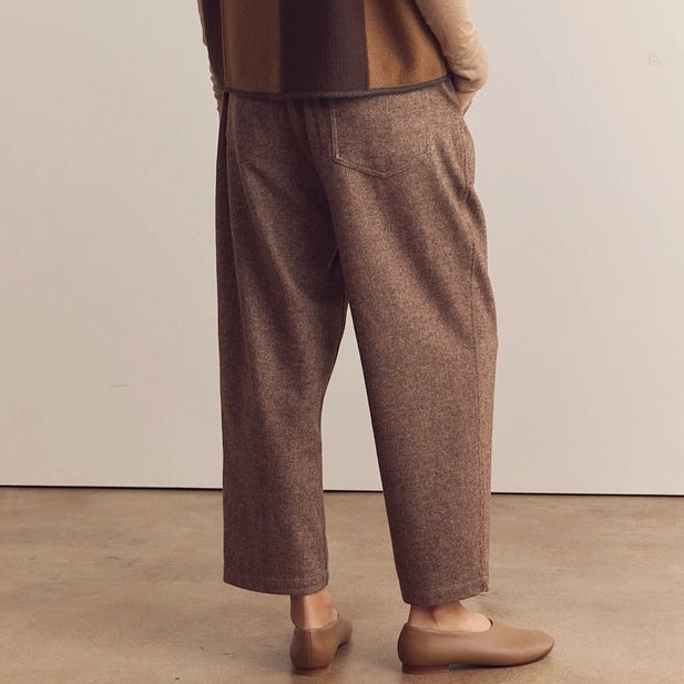 A Mente- Wool Blend Baby Herringbone Pants