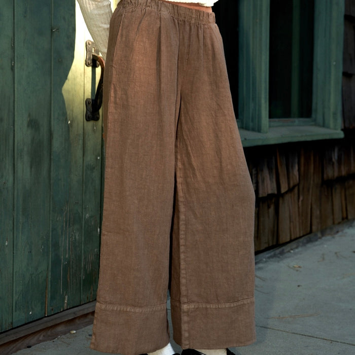 LA Relaxed- Linen Simple Pant Taupe