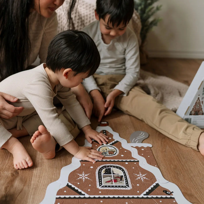 Wee Gallery- Gingerbread House Holiday/Christmas Floor Puzzle