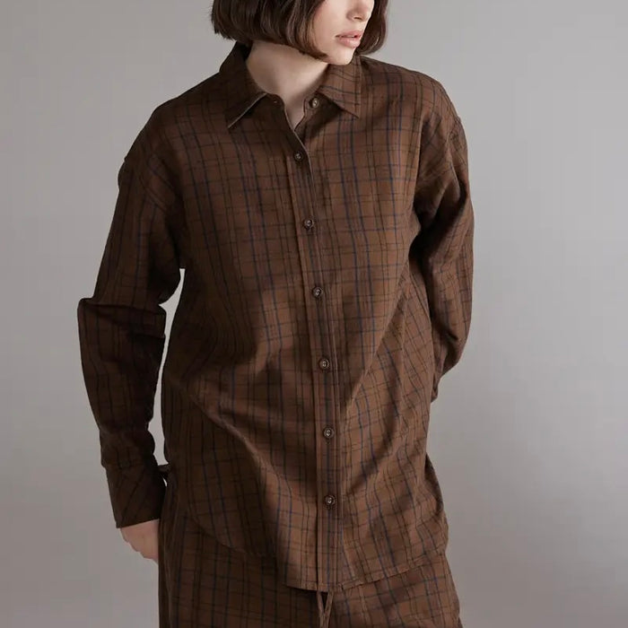 Amente- Brushed Plaid Shirt
