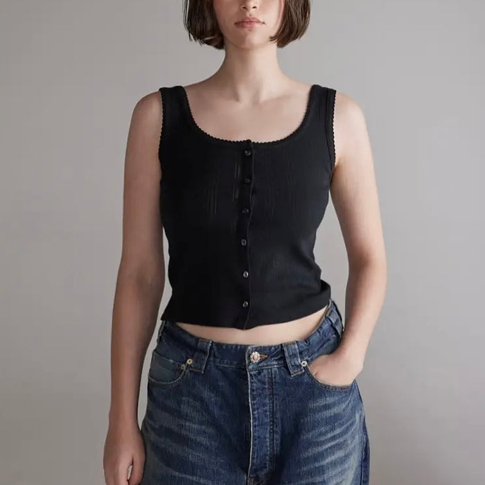 Amente- Button Knit Tank