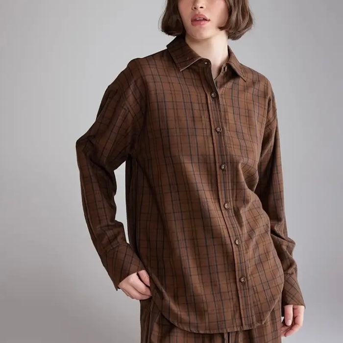 Amente- Brushed Plaid Shirt