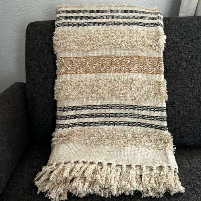 Cotton Boho Throw Blanket