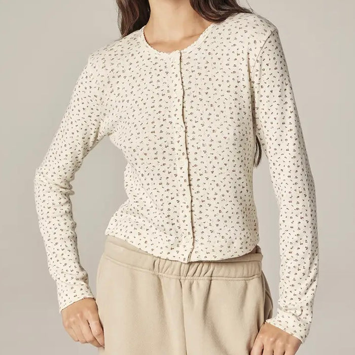 Amente- Romantic Button-Down Short Cardigan