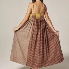 Amente- Contrast Midi Dress