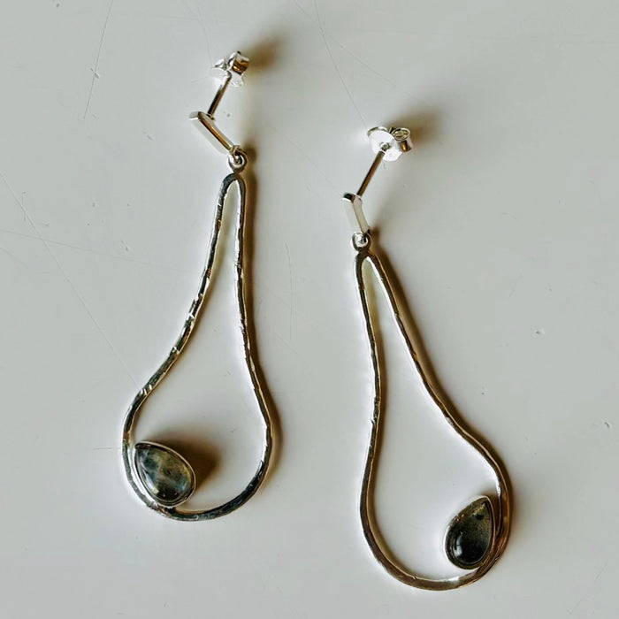 Sterling + Labradorite Drop Earrings