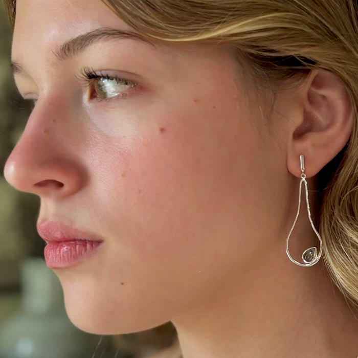 Sterling + Labradorite Drop Earrings