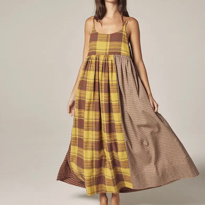 Amente- Contrast Midi Dress