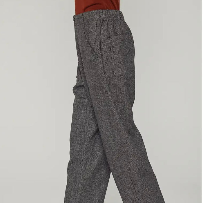 A Mente- Wool Blend Herringbone Pants