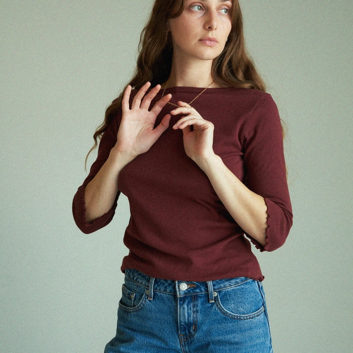 LA Relaxed-Ballet Pointelle Tee