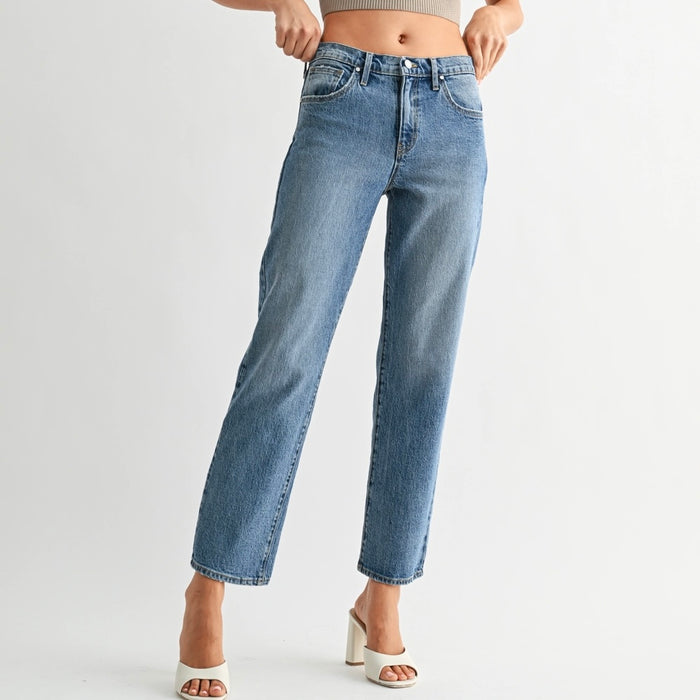 Just Black Denim- Easy Straight with Slight Taper - Medium Wash