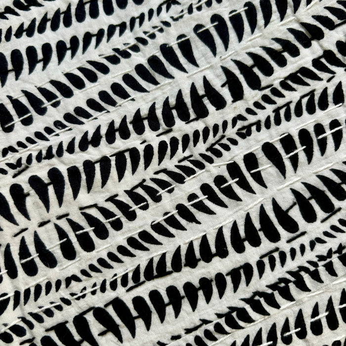 Kantha Quilt- Black & White