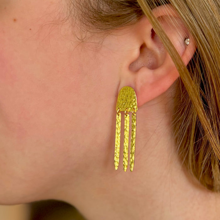 Gold Fringe Earrings