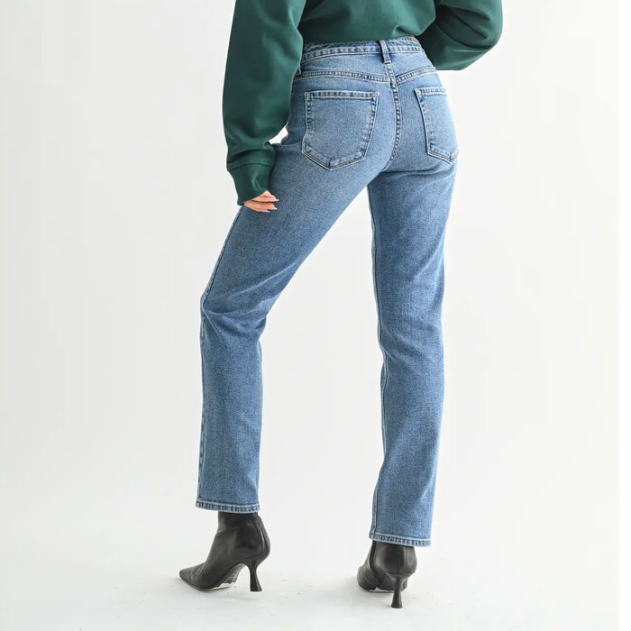 Just Black Denim- Pencil Jean Medium Wash