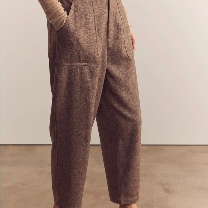 A Mente- Wool Blend Baby Herringbone Pants