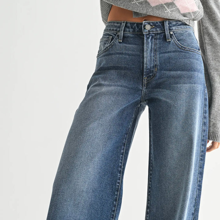 Just Black Denim- Ultra Wide Leg Dark Wash