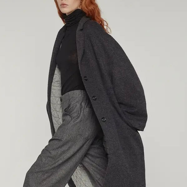 A Mente- Cocoon Sleeve Maxi Coat