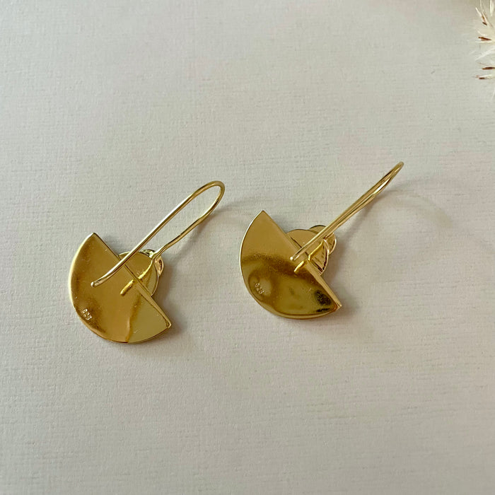 Gold Tiered Drop Earrings