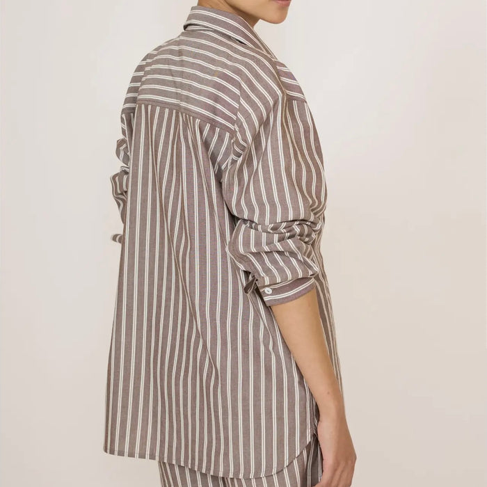 Laude The Label- Everything Shirt - Acorn Stripe
