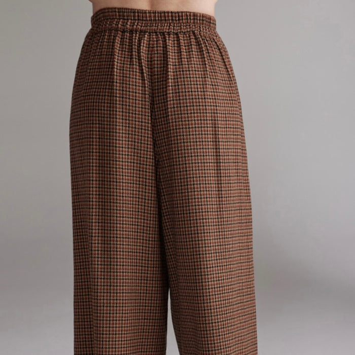 Amente- Wool Plaid Pants