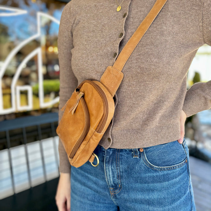 Leather Travel Crossbody Bag