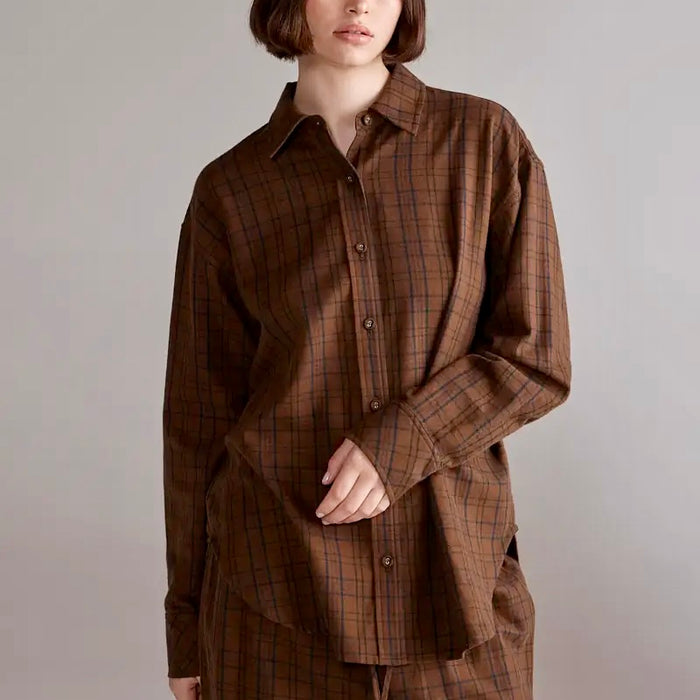 Amente- Brushed Plaid Shirt