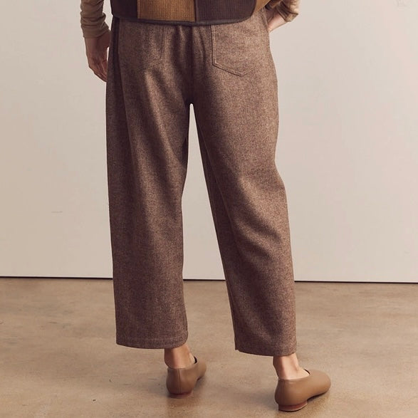 A Mente- Wool Blend Baby Herringbone Pants