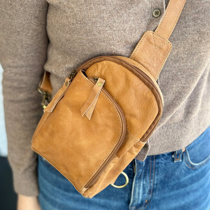 Leather Travel Crossbody Bag