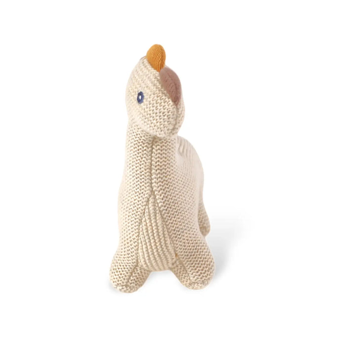 Viverano Organics- Dino Knit Stuffed Animal Soft Baby Toy (Organic Cotton)