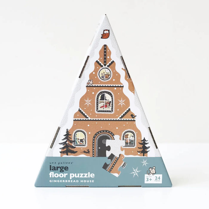 Wee Gallery- Gingerbread House Holiday/Christmas Floor Puzzle