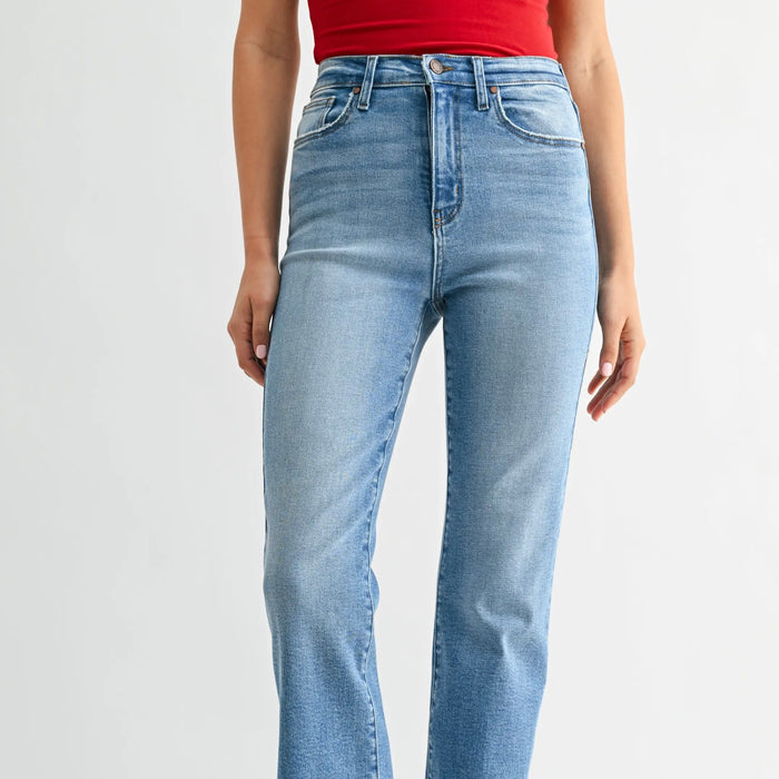 Just Black denim- Vintage Relaxed Skinny Flare - Medium Denim