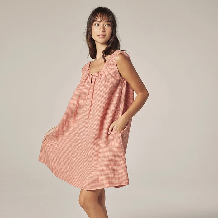 Amente- Gingham Linen Dress