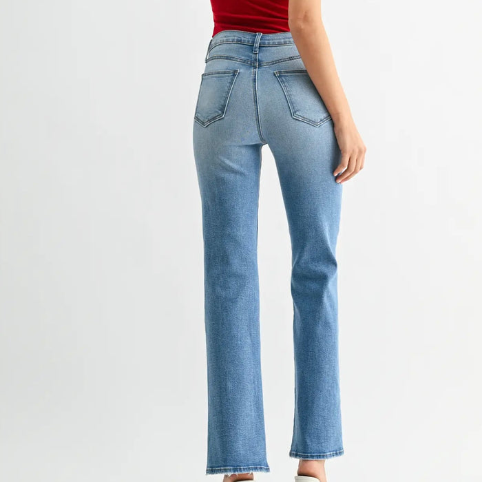 Just Black denim- Vintage Relaxed Skinny Flare - Medium Denim