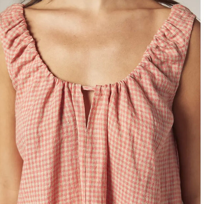 Amente- Gingham Linen Dress