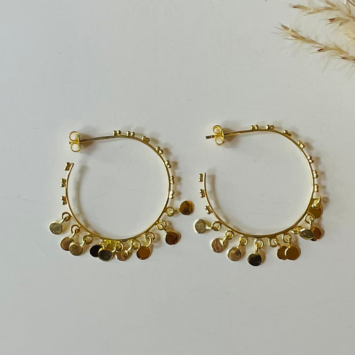 Gold Chandelier Hoop Earrings