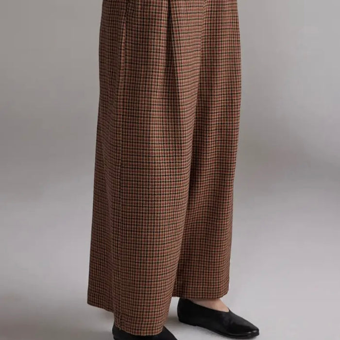 Amente- Wool Plaid Pants