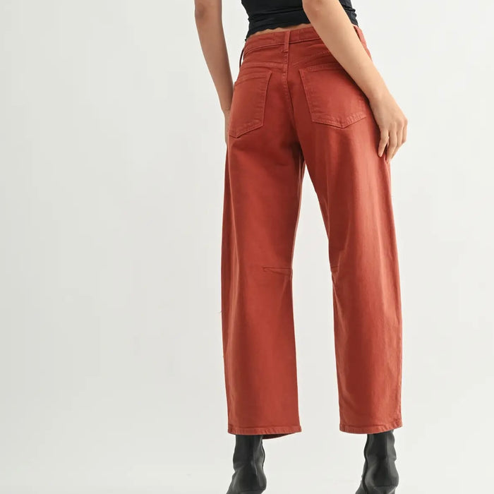 Just Black Denim- Dk Mauve - Utility Seamed Barre