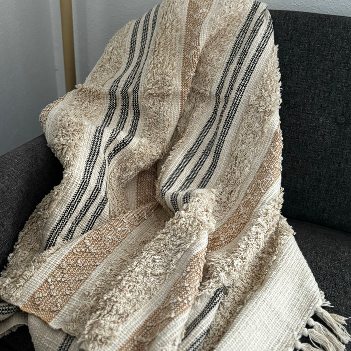 Cotton Boho Throw Blanket