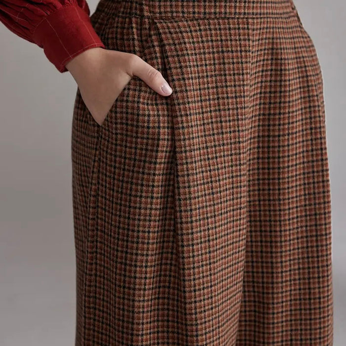 Amente- Wool Plaid Pants